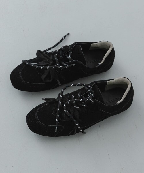 SENSE OF PLACE by URBAN RESEARCH（センスオブプレイスバイアーバンリサーチ）の「ツインコードフラットスニーカー（スニーカー・レディース・BLACK/BEIGE/PINK・S/M/L）」の7枚目の写真