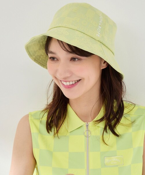 ROPE'（ロペ）の「チェッカーボードジャガードバケットハット（ハット・レディース・ブラック/サックス/イエロー・F）」の16枚目の写真