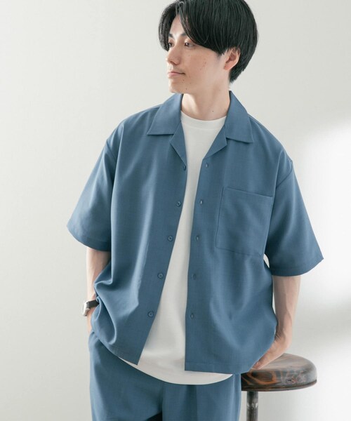 ITEMS URBANRESEARCH(アイテムズ アーバンリサーチ)の「オープンカラーショートスリーブシャツ+センタープレスパンツ セット(セットアップ・メンズ・BLK/GRY/BLU・M/L)」の22枚目の写真