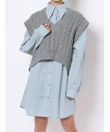 jouetie | ベストレイヤードミニワンピース(シャツワンピース)