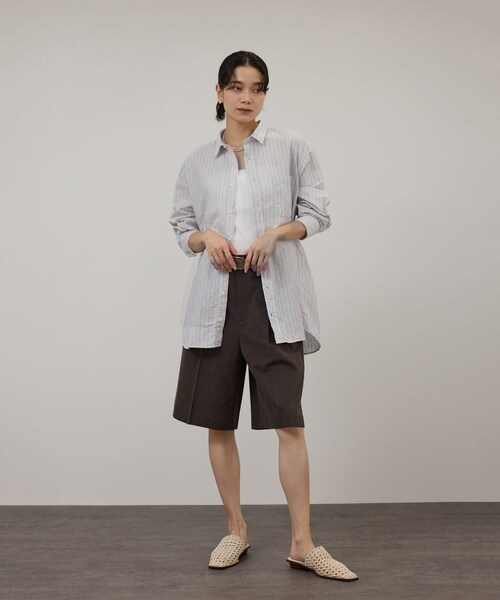 ADAM ET ROPE'(アダムエロペ)の「【INDIVIDUALIZED SHIRTS for SALON】別注ストライプシャツ L.BLUE BASE ORANGE ST(シャツ/ブラウス・レディース・ブルー系・F)」の17枚目の写真