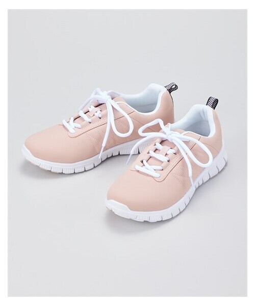 nissen（ニッセン）の「超軽量スポーティースニーカー（ワイズ３Ｅ）（スニーカー・メンズ・ネイビー×イエロー/グレー杢×ピンク/グレー杢×ホワイト/黒×ミントグリーン/黒×黒(白底)/白×白(白底)/サックス×ホワイト/黒(マットスムース)/ホワイト(マットスムース)/ダスティピンク(マットスムース)/グレー(マットスムース)/黒×黒(黒底)/杢グレー×パープル(白底)・S=22.0~22.5cm/M=23.0~23.5cm/L=24.0~24.5cm/LL=25.0~25.5cm）」の11枚目の写真