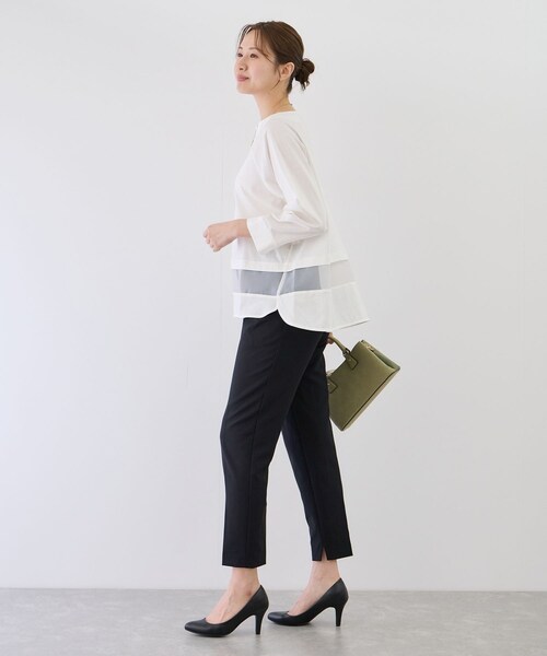 Jayro(ジャイロ)の「Wシルケットシアーラインプルオーバー(Tシャツ/カットソー・レディース・ブラック/ホワイト系・F)」の16枚目の写真