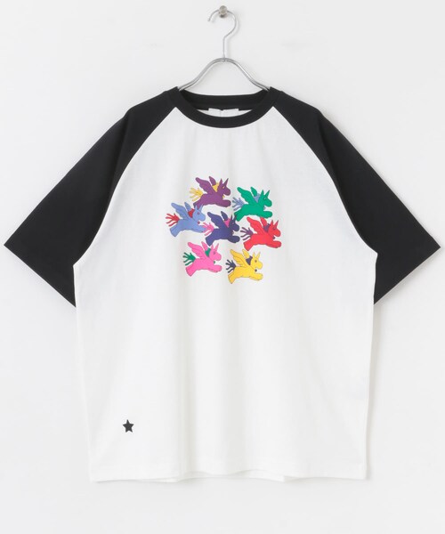 SENSE OF PLACE by URBAN RESEARCH(センスオブプレイスバイアーバンリサーチ)の「『別注』SHUHEI KOKI×SENSE OF PLACE ラグランTシャツ(Tシャツ/カットソー・メンズ・WHT×BLK/CHA×BLK/WHT×L.BLU・M/L)」の17枚目の写真