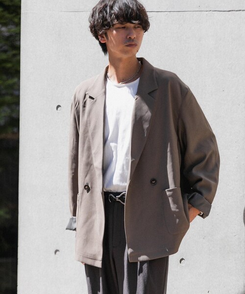 SENSE OF PLACE by URBAN RESEARCH（センスオブプレイスバイアーバンリサーチ）の「ダブルルーズジャケット（テーラードジャケット・メンズ・BEIGE/GRAY・M/L）」の3枚目の写真