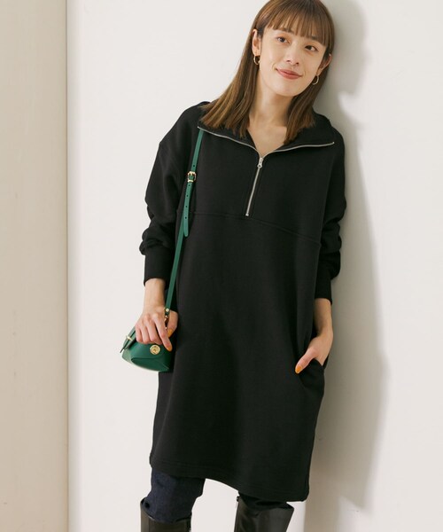 URBAN RESEARCH Sonny Label（アーバンリサーチサニーレーベル）の「ハーフジップスウェットチュニック（チュニック・レディース・オレンジ/グレー/ブラック・FREE）」の5枚目の写真