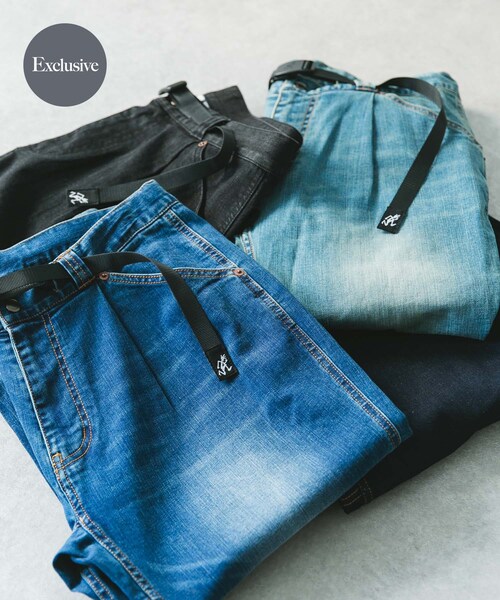 URBAN RESEARCH DOORS(アーバンリサーチドアーズ)の「『別注』Gramicci Mountain Tuck Pants(デニムパンツ・メンズ・BLACK/MediumUsed/Dark Used/O.W.・S/M/L/XL)」の15枚目の写真