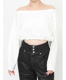 ルーズオフショルスウェット