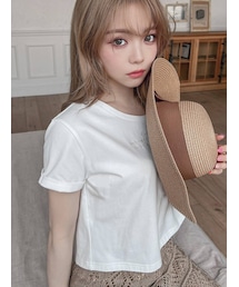 RESEXXY | セイムカラー刺繍ロゴTシャツ(Tシャツ/カットソー)