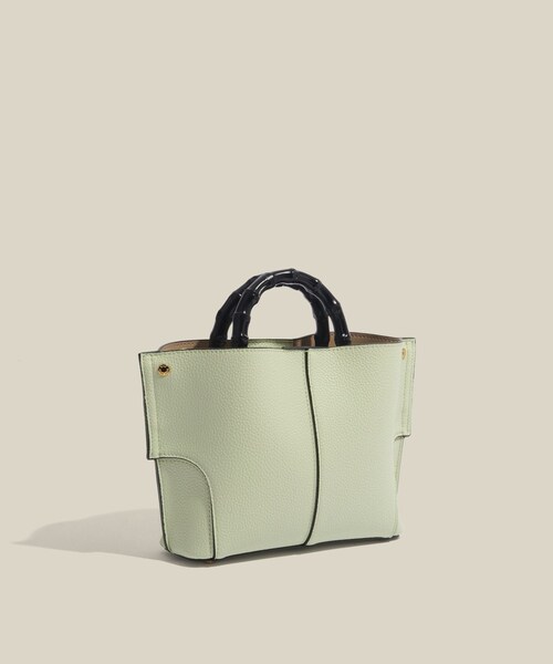 ROPE'（ロペ）の「【E'POR】BAMBOO BAG Mini/超軽量・26SSS新色追加（ハンドバッグ・レディース・ブラック系/オフホワイト/ベージュ系/キミドリ・F）」の5枚目の写真