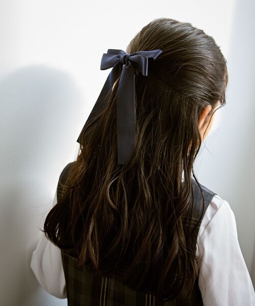ROPE' PICNIC（ロペピクニック）の「【KIDS/キッズ】ビックリボンヘアゴム（ヘアゴム・キッズ・ネイビー/サックス/ラベンダー系・F）」の5枚目の写真