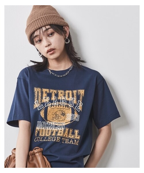 nissen（ニッセン）の「大きいサイズ 綿100％グラフィックプリントＴシャツ シックスタイル（Tシャツ/カットソー・レディース・オフホワイト/ネイビー・L/LL/3L/4L/5L/6L/8L/10L）」の12枚目の写真