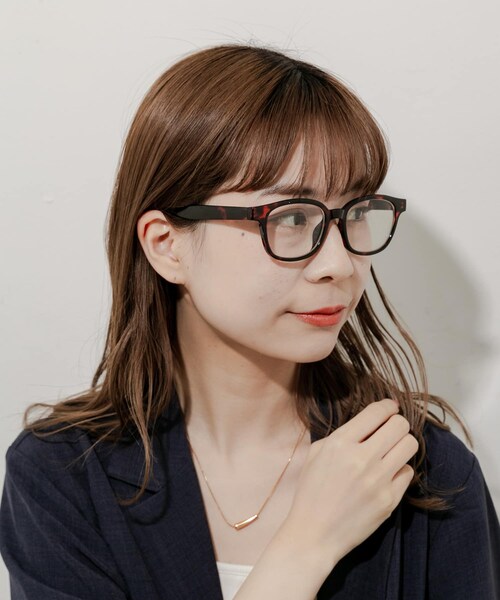SMELLY（スメリー）の「ウェリントンタイプダテメガネ（メガネ・レディース・BLK/DEMI・-）」の14枚目の写真