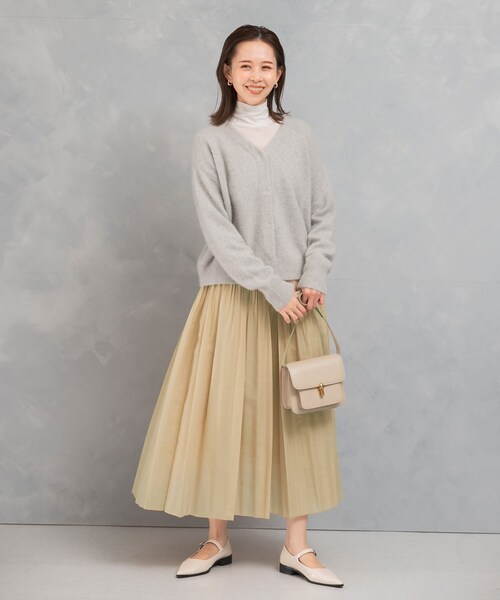 URBAN RESEARCH ROSSO（アーバンリサーチロッソ）の「オーガンジープリーツスカート（スカート・レディース・OFF WHITE/YELLOW・FREE）」の13枚目の写真