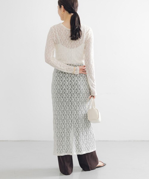 URBAN RESEARCH（アーバンリサーチ）の「ストレッチレースカットワンピース（ワンピース・レディース・OFF/BLACK・FREE）」の8枚目の写真