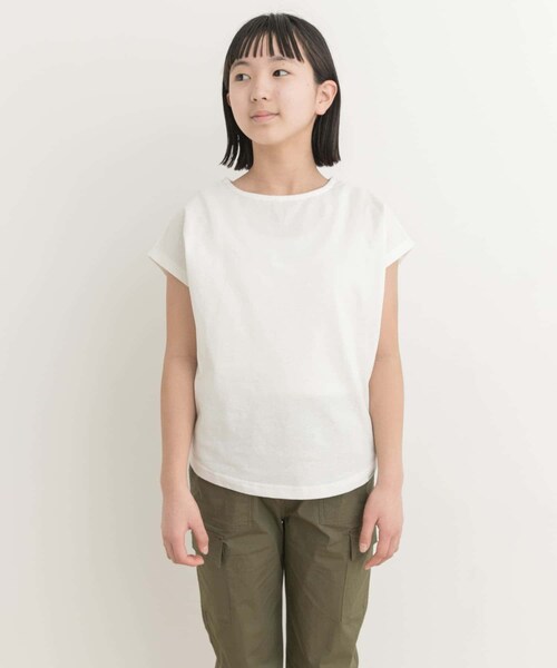 URBAN RESEARCH DOORS(アーバンリサーチドアーズ)の「『親子リンク』add fabrics防汚Tシャツ(KIDS)(その他トップス・キッズ・ORANGE/WHITE・105/120/135/150)」の15枚目の写真