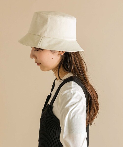 SMELLY（スメリー）の「コットンリボンバケットハット（ハット・レディース・BLK/IVO・-）」の4枚目の写真