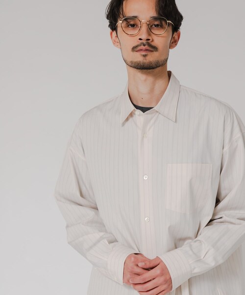 URBAN RESEARCH（アーバンリサーチ）の「THOMAS MASON OVER SHIRTS（シャツ/ブラウス・メンズ・WHITE/ROYAL/TEAL BLUE/IVORY ST/NAVY ST・S/M/L/XL）」の2枚目の写真