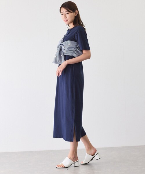 Jayro（ジャイロ）の「デコリボンパールドッキングワンピース（ワンピース・レディース・ブラック/グレー/ネイビー・M）」の12枚目の写真