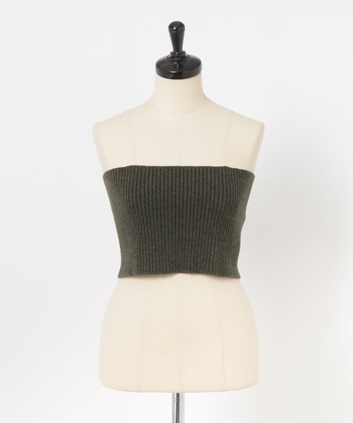 THE GOODLAND MARKET（ザグッドランドマーケット）の「ザ グッドランド マーケット　KNIT BUSTIER（その他トップス・レディース・GRAY/MOSS GREEN・one）」の2枚目の写真