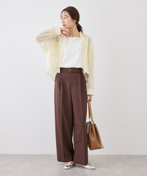 ROPE' PICNIC（ロペピクニック）の「キャミソール/接触冷感・抗菌防臭（キャミソール・レディース・ブラック/ホワイト/ダークブラウン・F）」の11枚目の写真