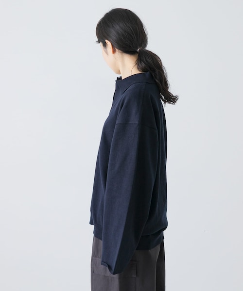 かぐれ(カグレ)の「UNDECORATED LINEN/COTTON BIG KNIT TOP(ニット/セーター・レディース・D.NAVY/OFF WHITE・0)」の14枚目の写真