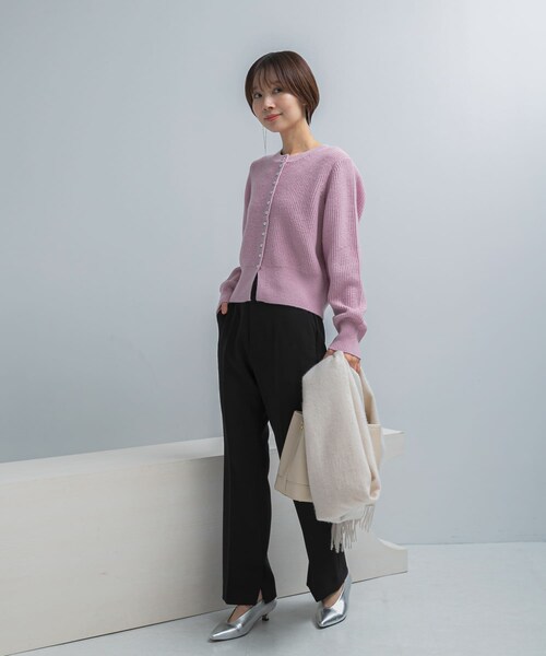 URBAN RESEARCH ROSSO（アーバンリサーチロッソ）の「スリットフレアストレッチパンツ（その他パンツ・レディース・IVORY/BLACK・36/38）」の21枚目の写真