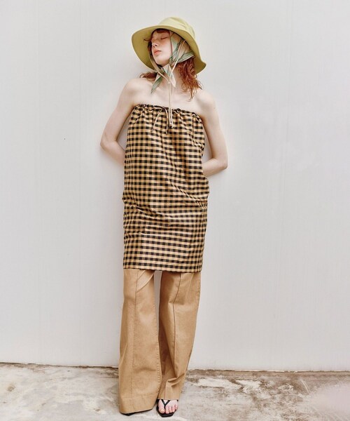 ADAM ET ROPE'(アダムエロペ)の「【La Maison de Lyllis for ADAM ET ROPE'】別注UV HAMPTON(ハット・レディース・チャコール/グリーン系/ワイン系・F)」の6枚目の写真
