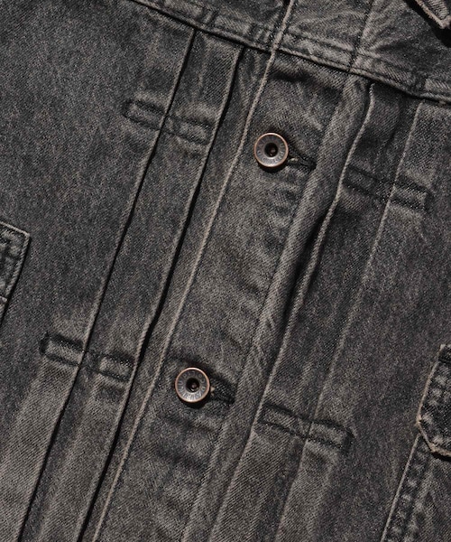 ADAM ET ROPE'（アダムエロペ）の「【DAIRIKU/ダイリク】2PKT Vinatge Denim Jacket（デニムジャケット・メンズ・ブラック・L/M/S）」の11枚目の写真