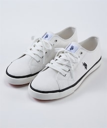 nissen | 【ゆったり幅広】U.S. POLO ASSN.(ユーエスポロアッスン)ローカットスニーカー(ワイズ4E)(スニーカー)