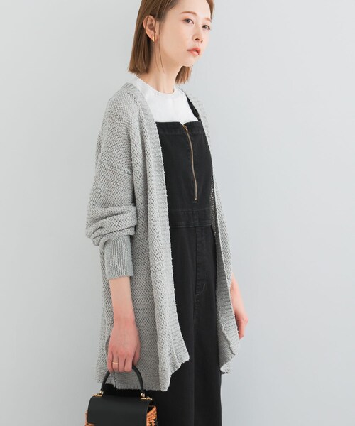 URBAN RESEARCH ROSSO（アーバンリサーチロッソ）の「透かし編みミドルカーディガン（カーディガン/ボレロ・レディース・gray/camel・FREE）」の13枚目の写真