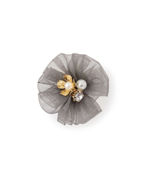 ROPE' PICNIC（ロペピクニック）の「チュールイヤリング（イヤリング・レディース・チャコール/キナリ・F）」の7枚目の写真