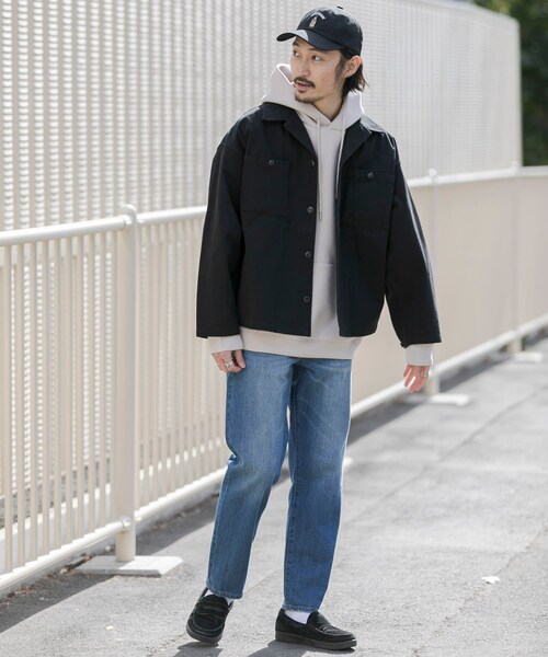 URBAN RESEARCH Sonny Label（アーバンリサーチサニーレーベル）の「CHEF JACKET（カバーオール・メンズ・カーキ/アイボリー/ブラック/ブラウン/ヒッコリー/オンブレ/グレージュCH・M/L）」の14枚目の写真