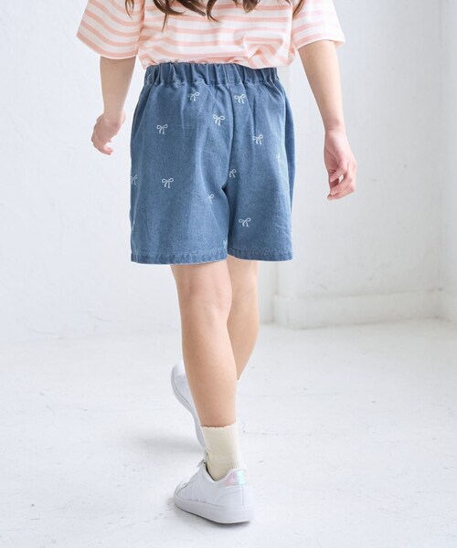 ROPE' PICNIC（ロペピクニック）の「【KIDS/キッズ】リボン柄デニムピンタックパンツ（デニムパンツ・キッズ・ブラック系/サックス・L/M/S）」の22枚目の写真