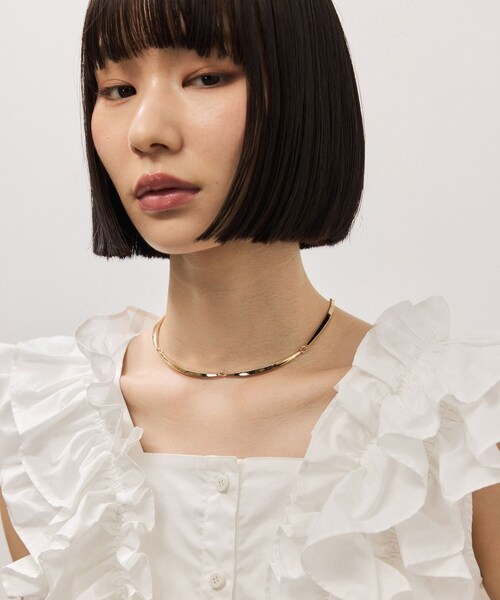 ADAM ET ROPE'(アダムエロペ)の「チョーカーバーネックレス(ネックレス・レディース・ゴールド/シルバー・F)」の5枚目の写真