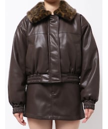 EMODA | FAKE LEATHER BZ(ブルゾン)