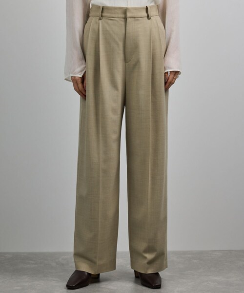 ROPE'(ロペ)の「【洗える】ウール混ツイル ベルト付きツータックワイドパンツ/セットアップ対応【WEB・一部店舗限定】(その他パンツ・レディース・ブラック/ベージュ・36/38)」の17枚目の写真