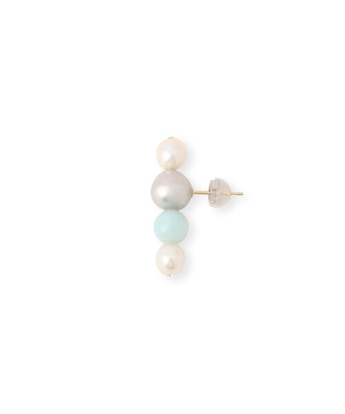 ROPE'(ロペ)の「【WEB限定】【les bonbon (ル ボンボン)】playfully pearl stud pierce BLUE(ピアス(両耳用)・レディース・ブルー系・F)」の6枚目の写真