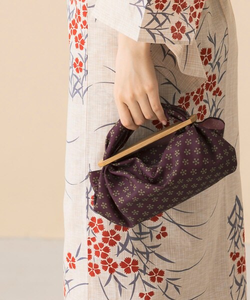 URBAN RESEARCH ROSSO（アーバンリサーチロッソ）の「FUROSHIKI BAG 利休梅（着物・レディース・グリーン/ムラサキ・-）」の2枚目の写真