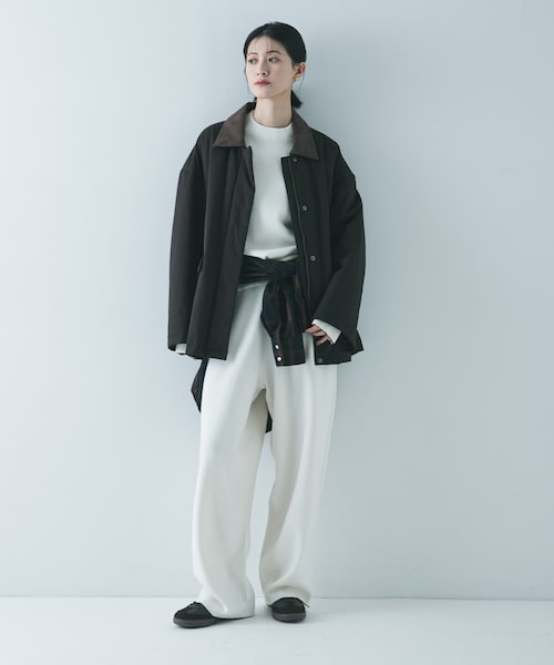 URBAN RESEARCH（アーバンリサーチ）の「コットンカシミヤルーズニットパンツ（その他パンツ・レディース・OFF WHITE/BLACK・36/38）」の8枚目の写真