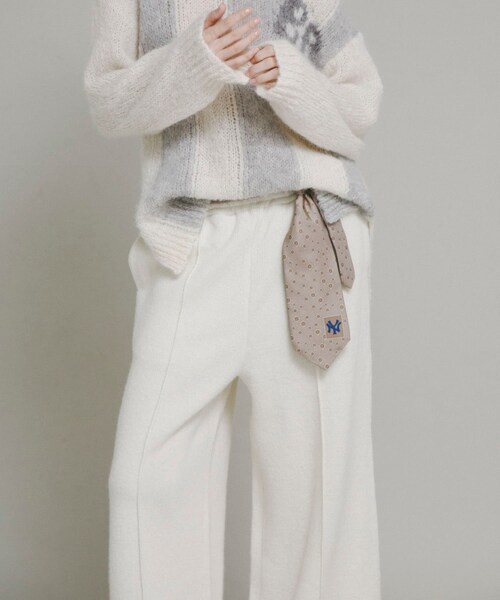 URBAN RESEARCH（アーバンリサーチ）の「KNIT SEW PANTS（その他パンツ・レディース・WHITE/GREY・Free）」の4枚目の写真