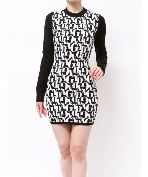 GYDA（ジェイダ）の「GYDA ジャカードKT OP（ワンピース・レディース・オフホワイト/ブラック・F）」の4枚目の写真