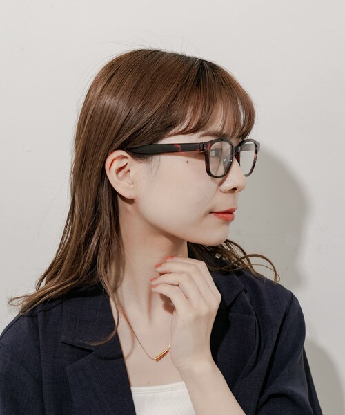 SMELLY（スメリー）の「ウェリントンタイプダテメガネ（メガネ・レディース・BLK/DEMI・-）」の15枚目の写真