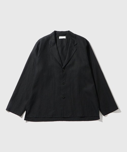 ADAM ET ROPE'（アダムエロペ）の「リネン シャツジャケット（テーラードジャケット・メンズ・ブラック/チャコール/ネイビー・L/M）」の7枚目の写真