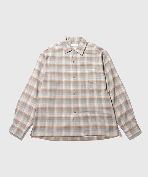 ADAM ET ROPE'(アダムエロペ)の「【SIDOGRAS/シドグラス】ウールブレンドチェックオープンカラーシャツ(シャツ/ブラウス・メンズ・グレー系/ブルー系・L/M)」の20枚目の写真