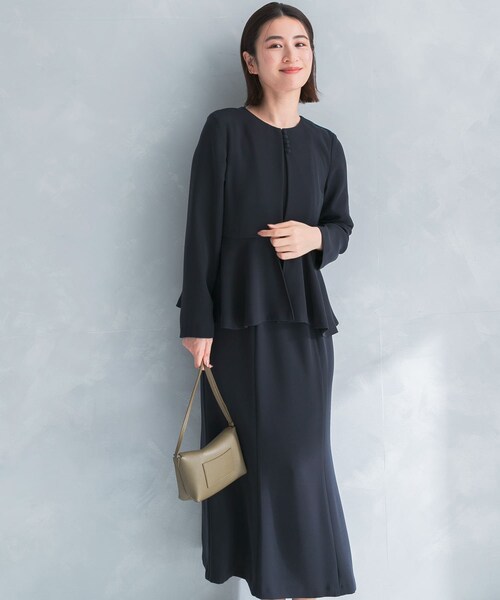 URBAN RESEARCH ROSSO（アーバンリサーチロッソ）の「kaene　フレアジャケットセットワンピース（ワンピース・レディース・beige/navy・M）」の2枚目の写真