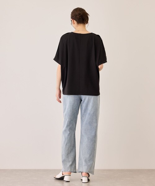 Jayro（ジャイロ）の「金釦裾タックプルオーバー（Tシャツ/カットソー・レディース・ブラック/ホワイト/グリーン/ブルー・M）」の12枚目の写真