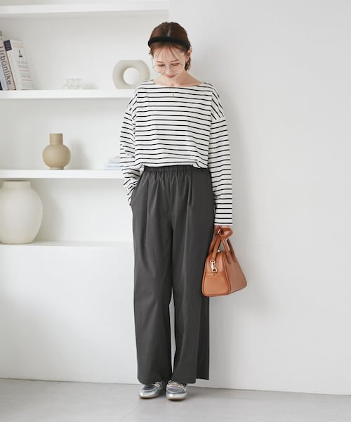 ROPE' PICNIC(ロペピクニック)の「キレイ目イージーワイドパンツ/UVカット(その他パンツ・レディース・ブラック/チャコール/ダークブラウン/ベージュ系・L/M/S)」の20枚目の写真