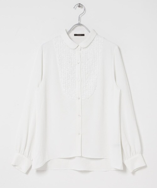 URBAN RESEARCH ROSSO（アーバンリサーチロッソ）の「『WEB/一部店舗限定』フロントレース切替ブラウス（シャツ/ブラウス・レディース・OFF/BLACK・Free）」の8枚目の写真