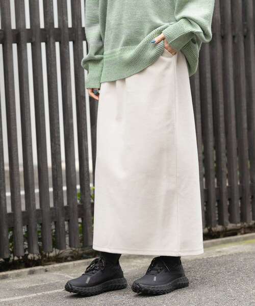 EKAL（エカル）の「ウォームドジャージスカート（スカート・レディース・アイボリー/ブラック/ブラウン・one）」の19枚目の写真